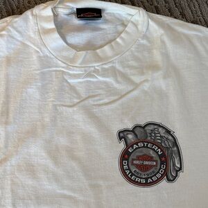 Harley-Davidson White Tee with Eastern Dealer Assoc Eagle Graphic